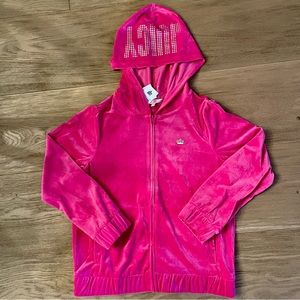 NWT Girls Juicy Couture Velour Full Zip Sweater